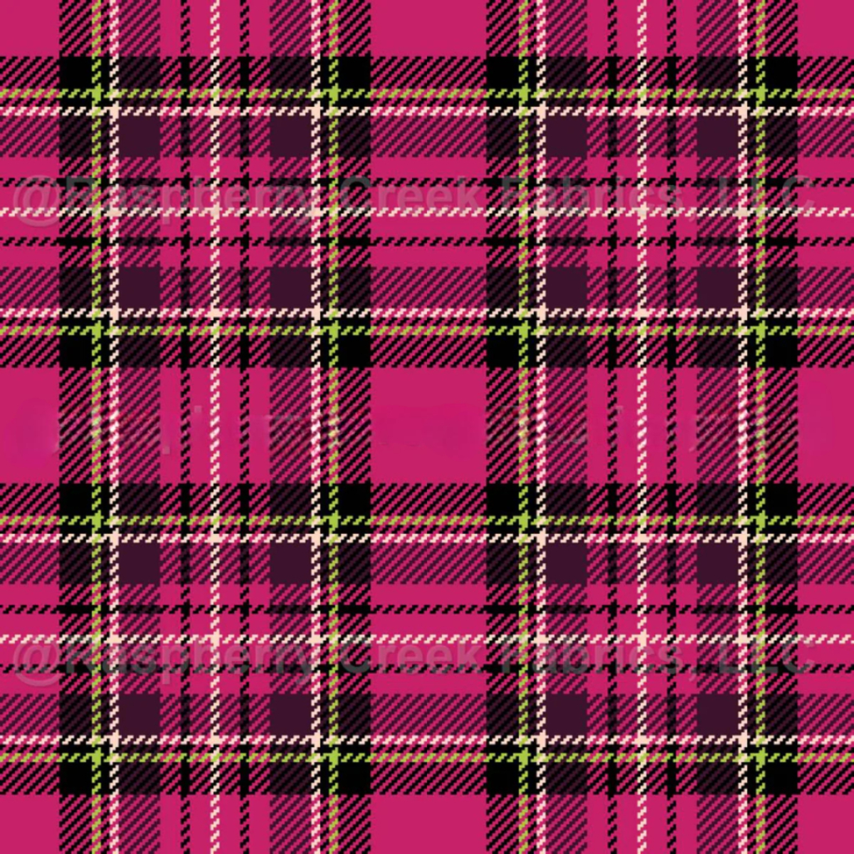 Hot Pink Tartan Fabric
