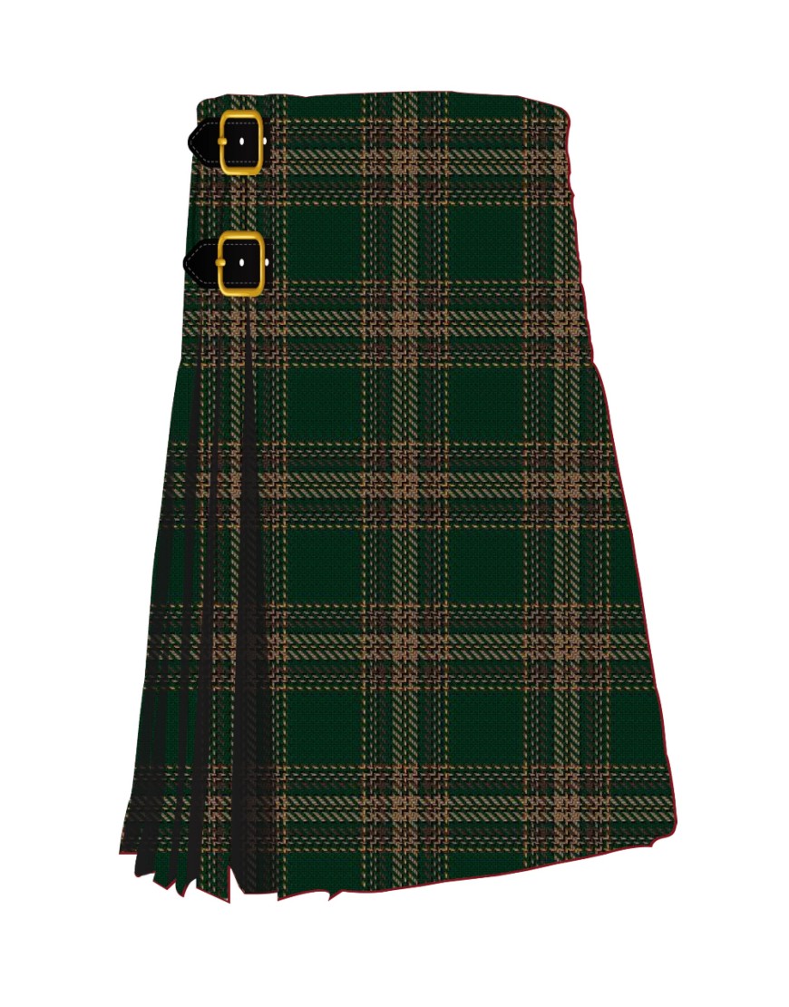 Anderson Green Tartan Kilt Side