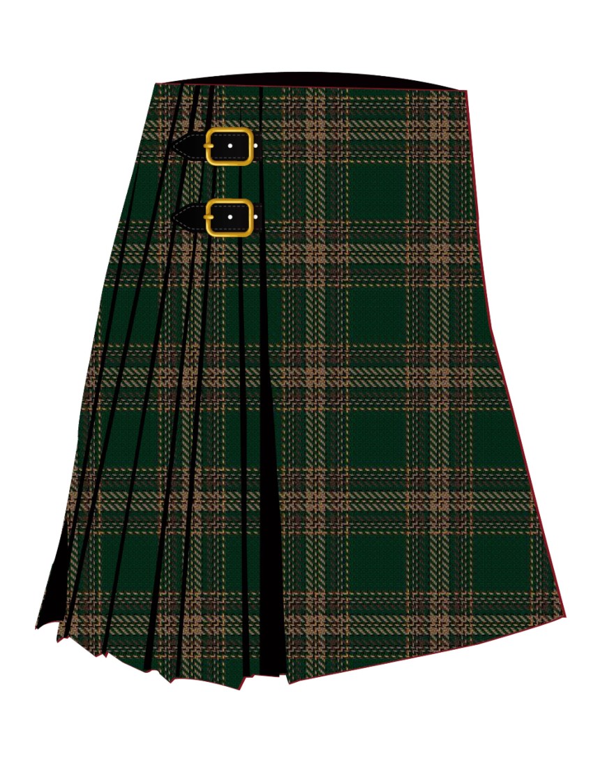 Anderson Green Tartan Kilt Side
