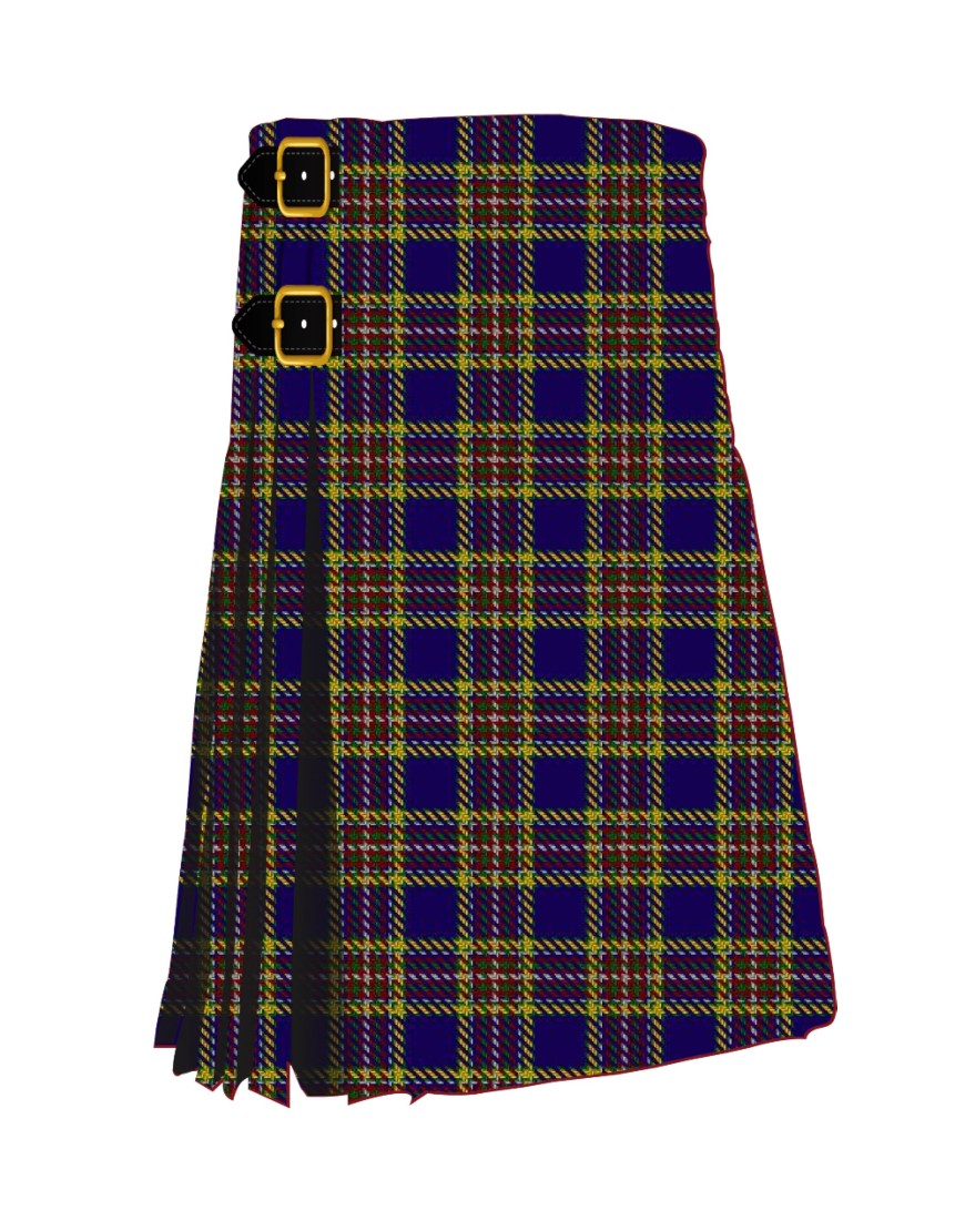 Anthony Plaid, Blue Tartan Kilt