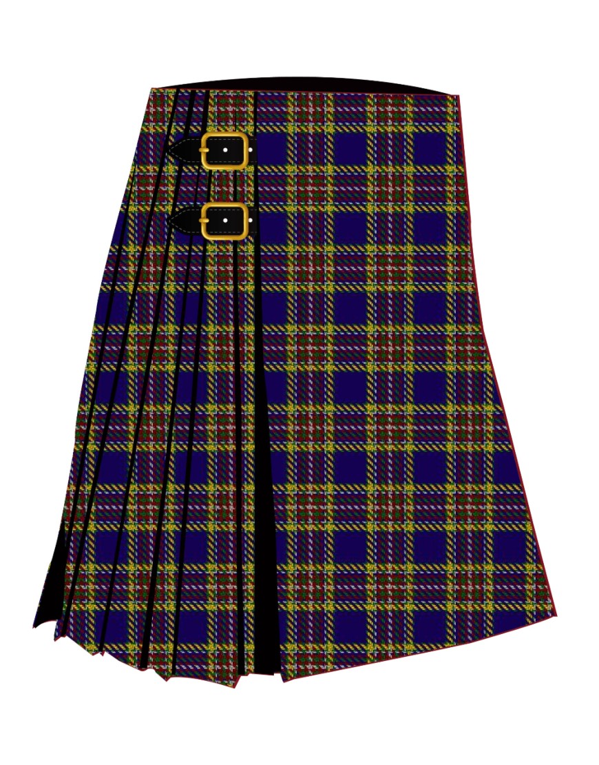 Anthony Plaid, Blue Tartan Kilt