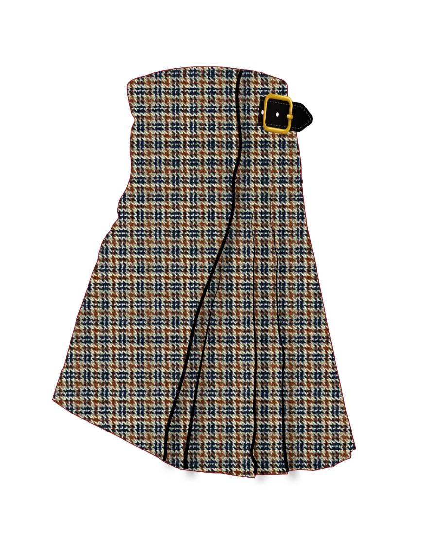 Apprentice Aquascutum 2017 Tartan Kiltof Derry Tartan Kilt Side