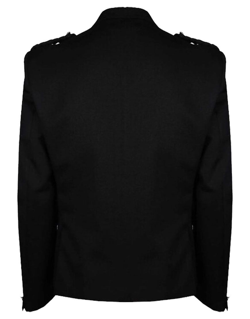 Argyll Black Polly Wool Jacket with VestArgyll Black Polly Wool Jacket with Vest