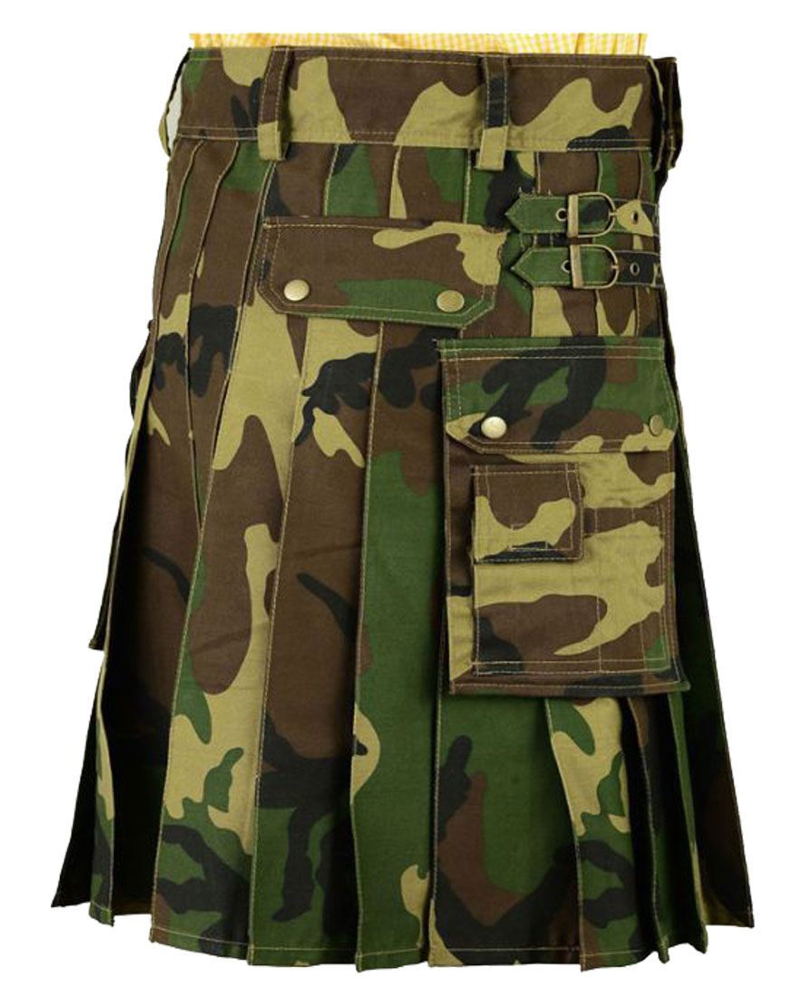 Army Camouflage Men Kilt 