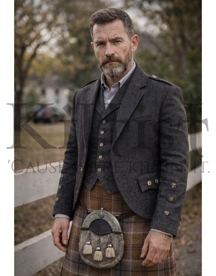 donkey tartan kilt