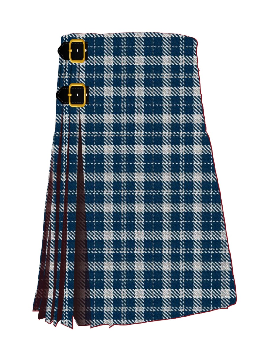 Barbie's Moss Plaid (Blue & White) Kilt
