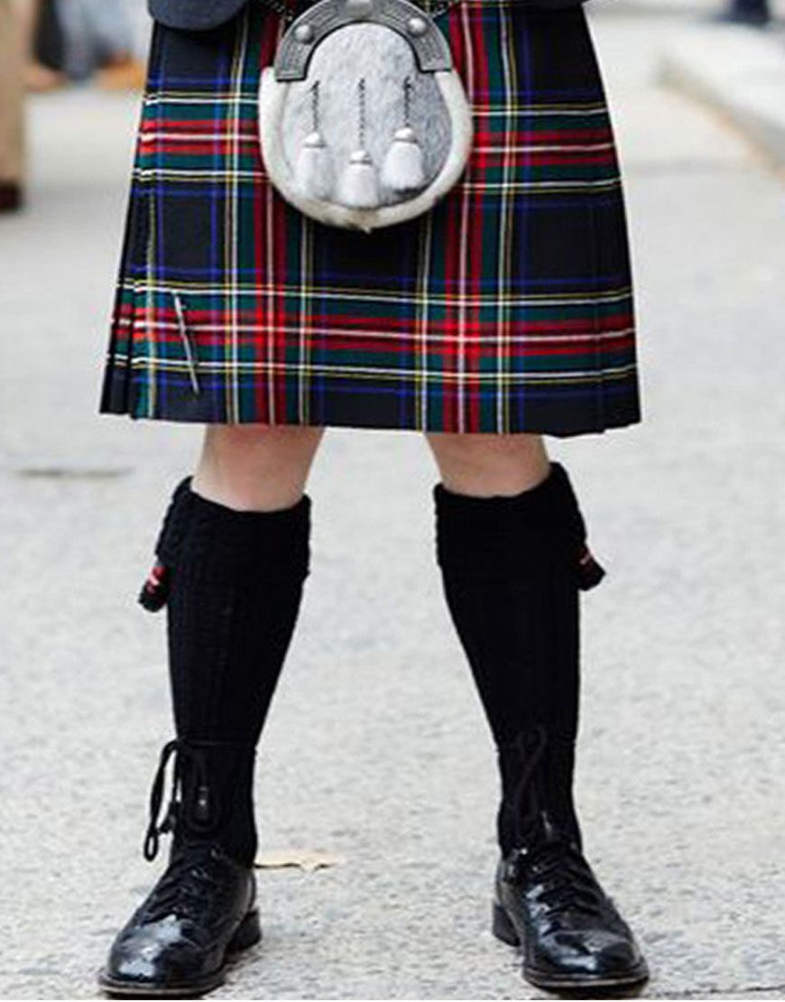 Black Argyll Men Scottish Kilt Outfit