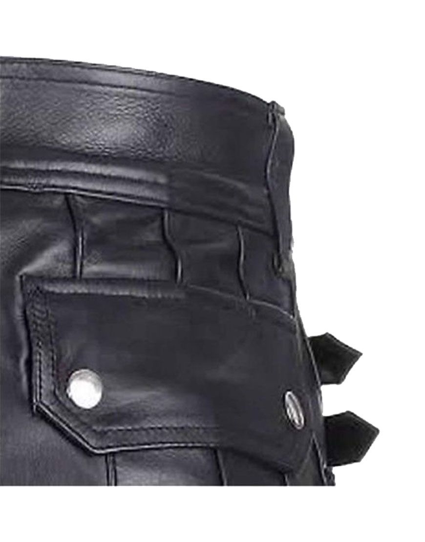 Black Deluxe Men’s Leather Kilt	