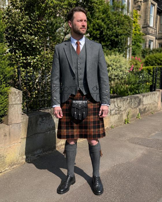 Kilt for Men Black Forest Tartan