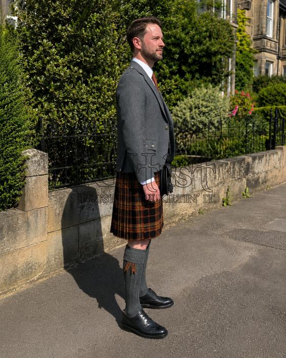 Men Black Forest Tartan Kilt