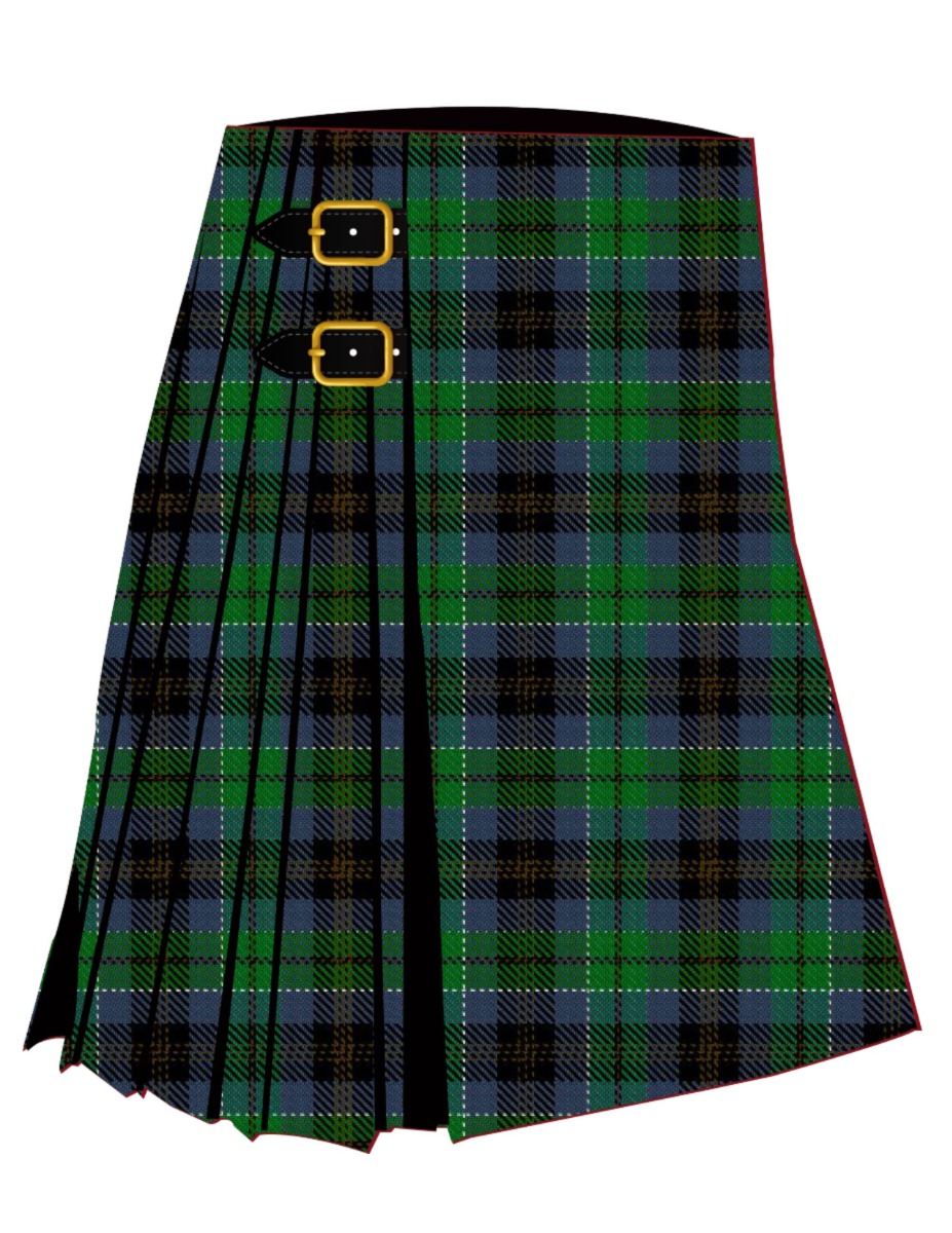 Black Gold Tartan Kilt