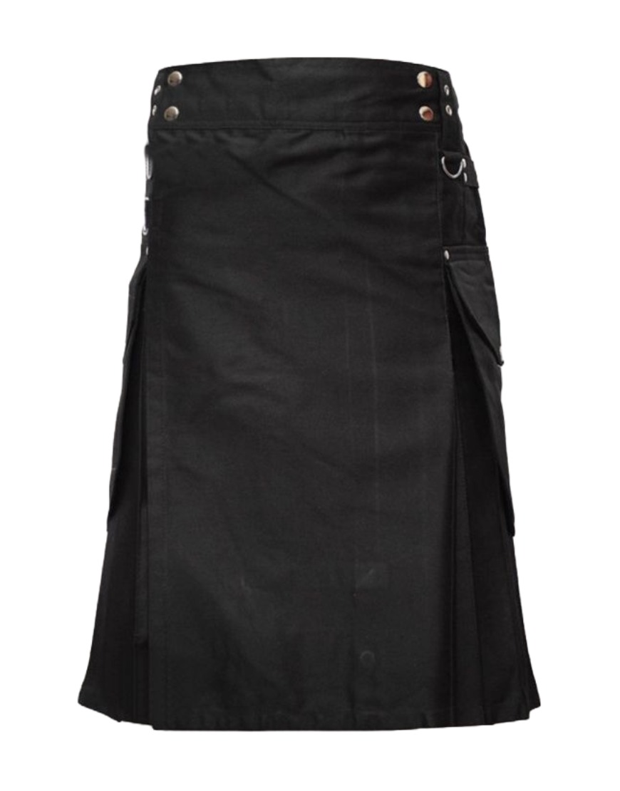 True Black Utility Kilt