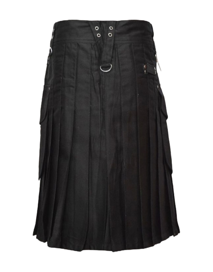 True Black Utility Kilt