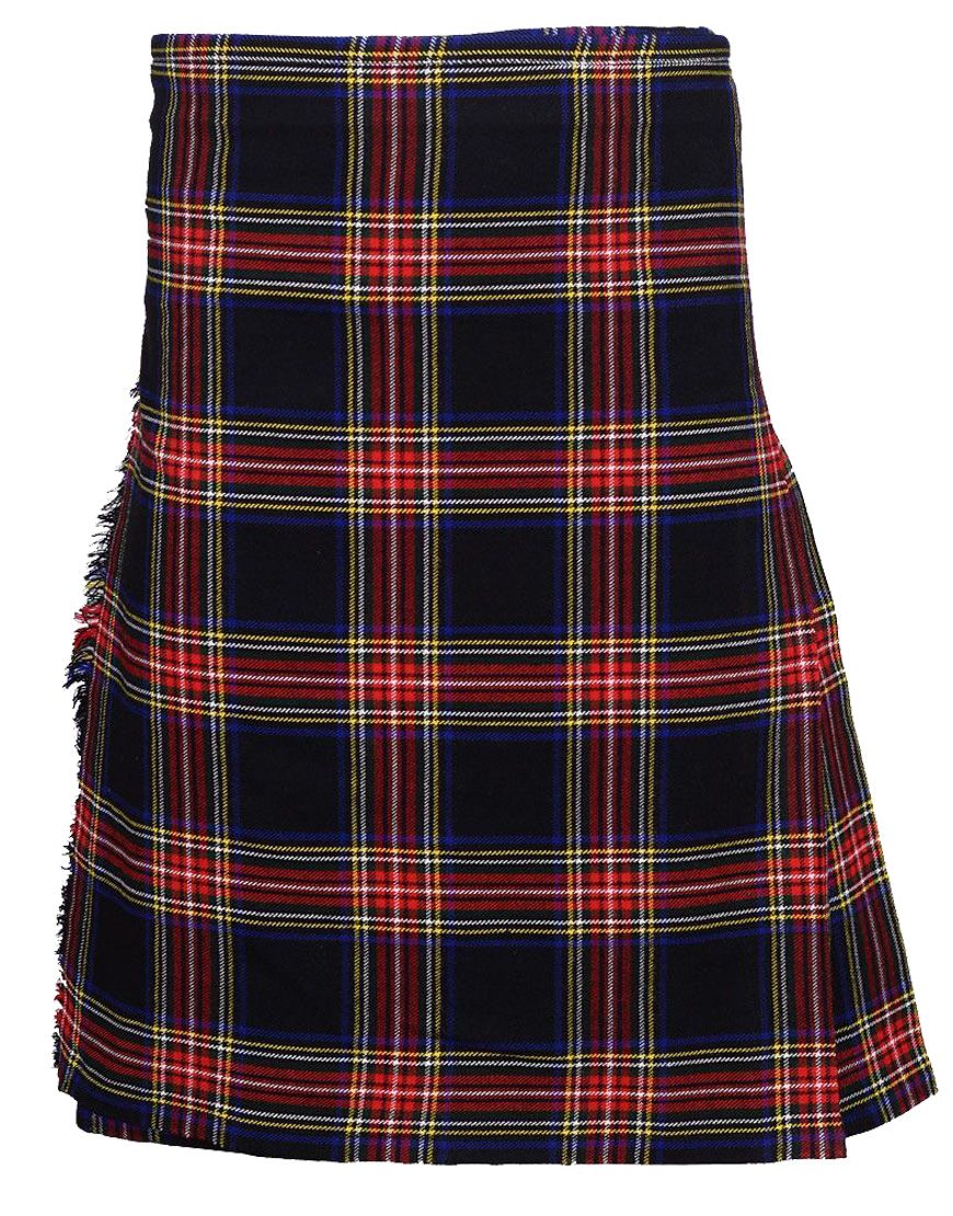 Black Stewart Premium Tartan Kilt