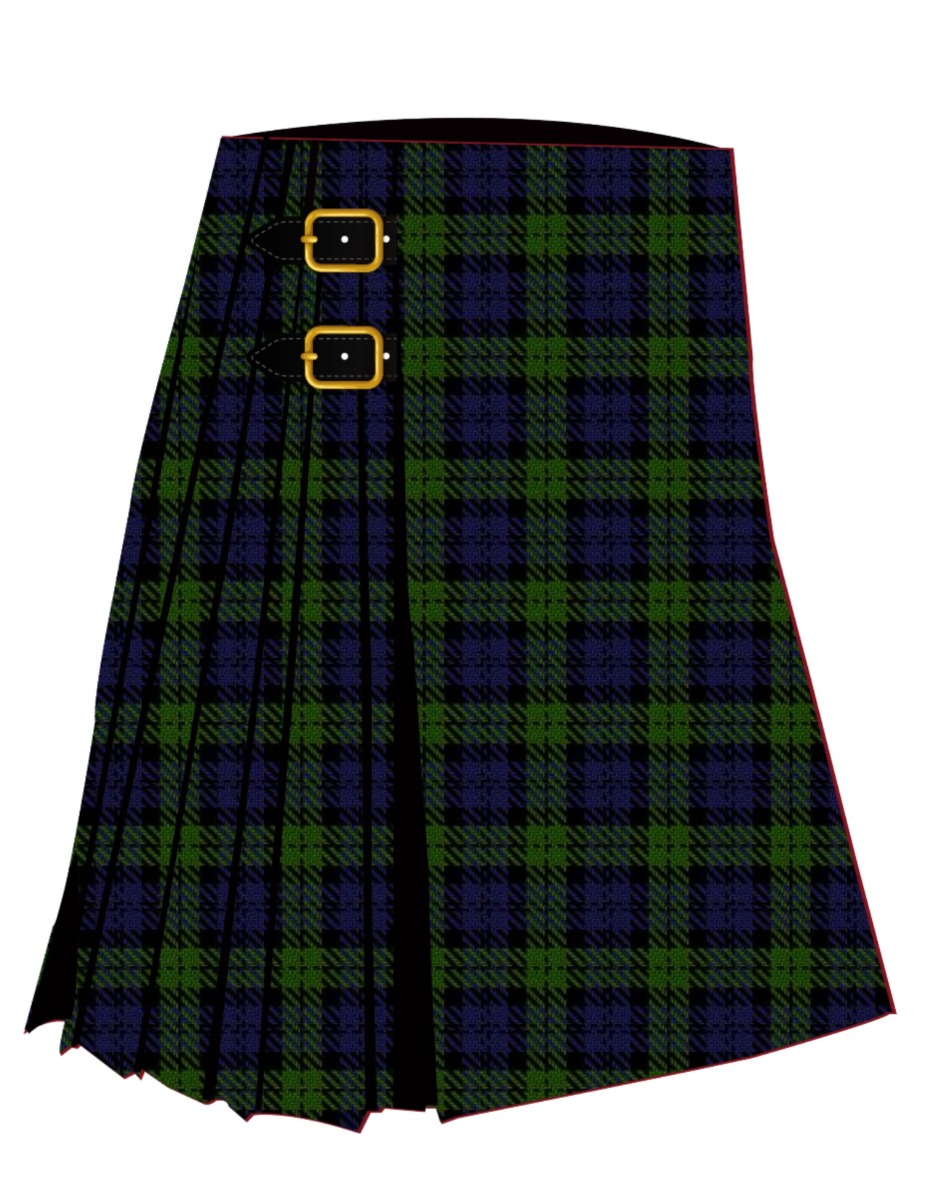 Black Watch (smallest sett) Tartan Kilt