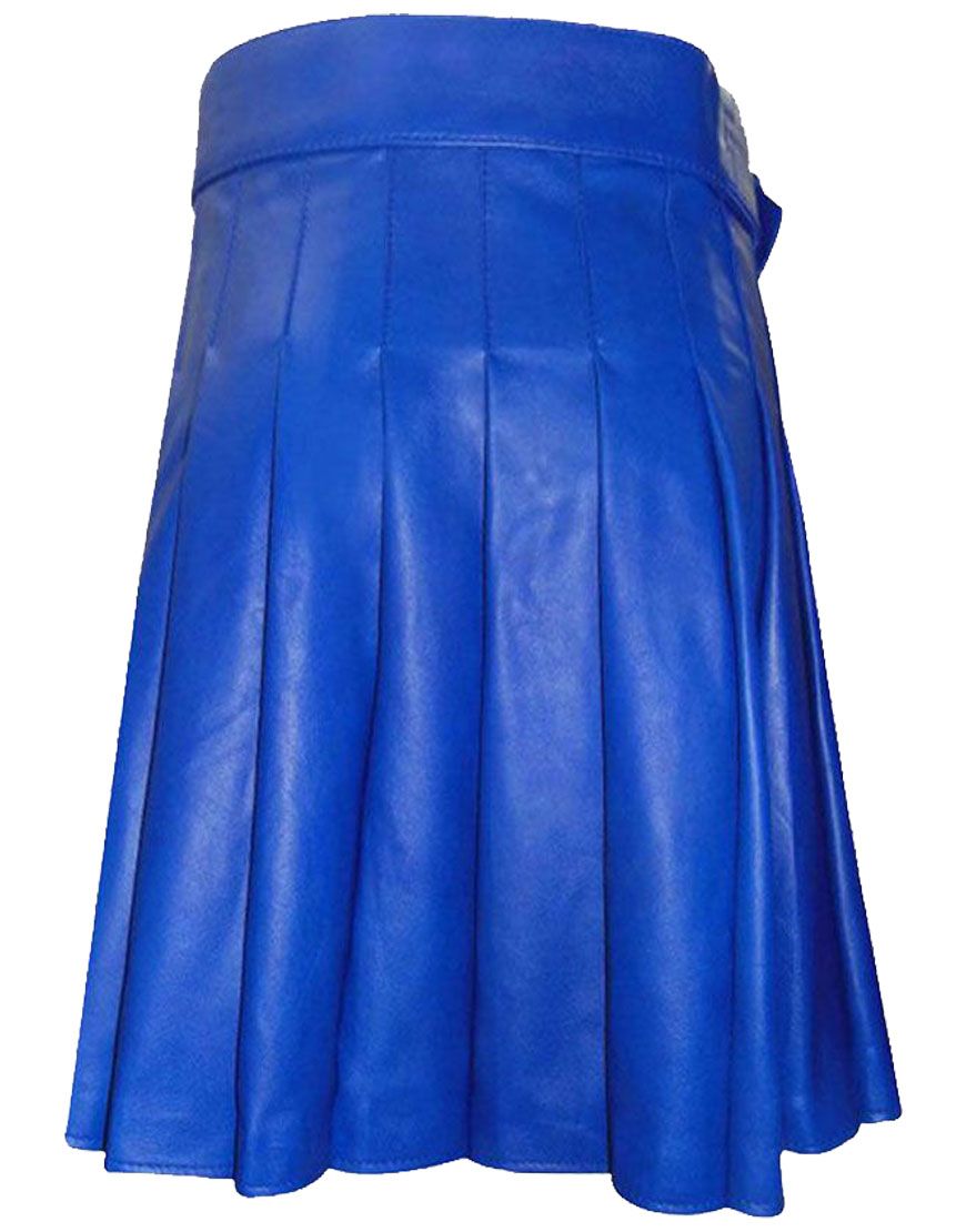 Blue Leather Kilt	