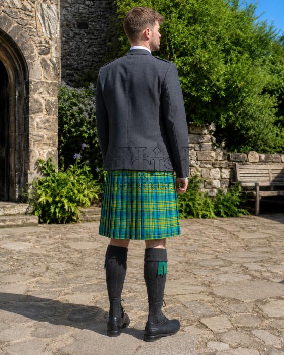 lemon Martini Blue Tartan Kilt for Men
