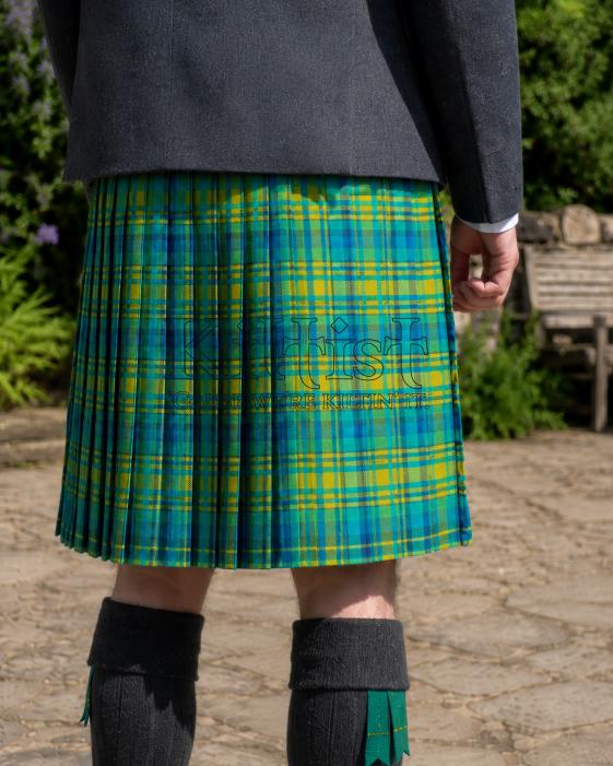 Blue Martini Lemon Tartan Kilt for Men