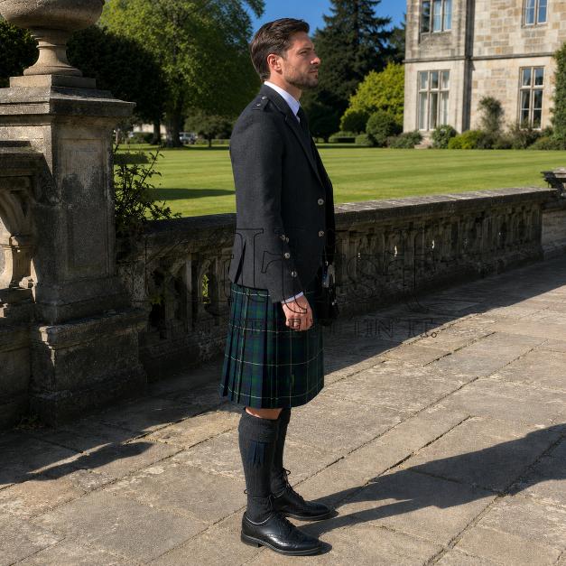 Chess Pattern Tartan Kilt for Men