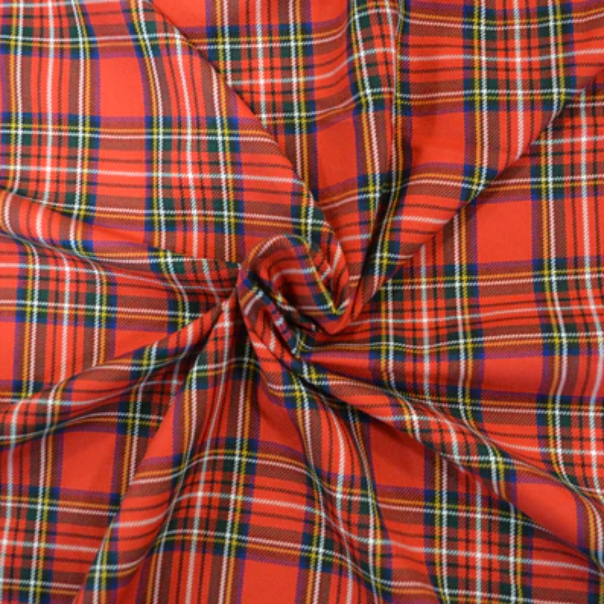 Christmas Red Tartan Fabric