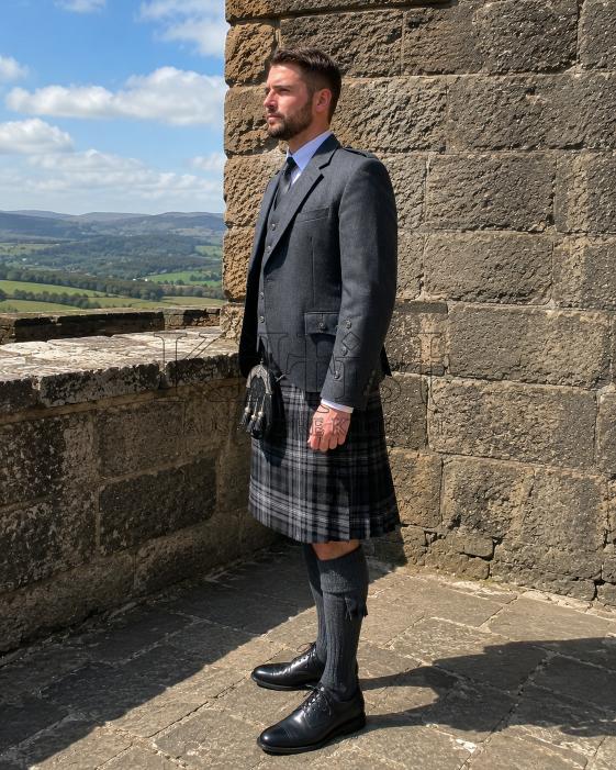 Men’s Grey Spirit Tartan Kilt