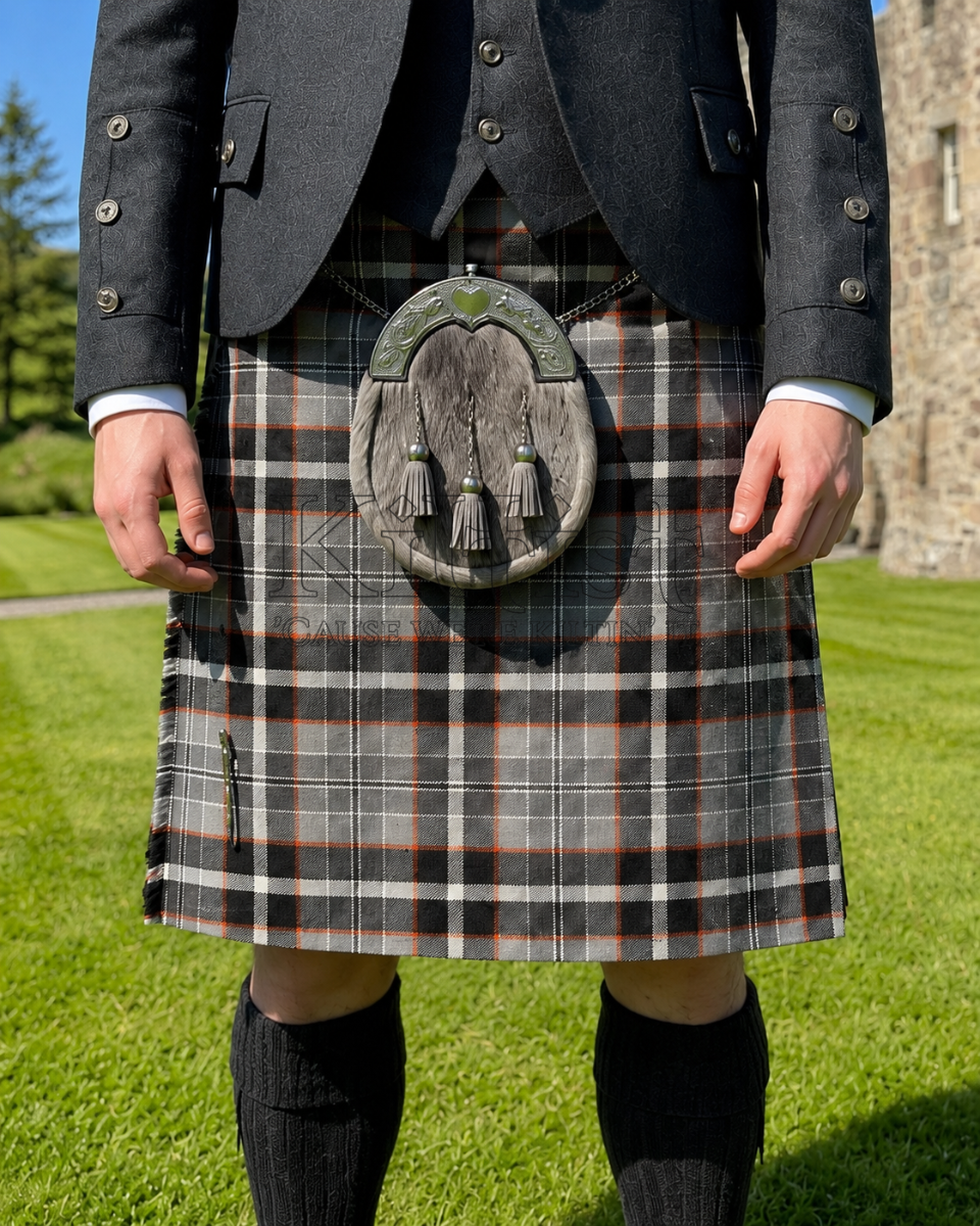 Tartan Grey Stewart Kilt for Men