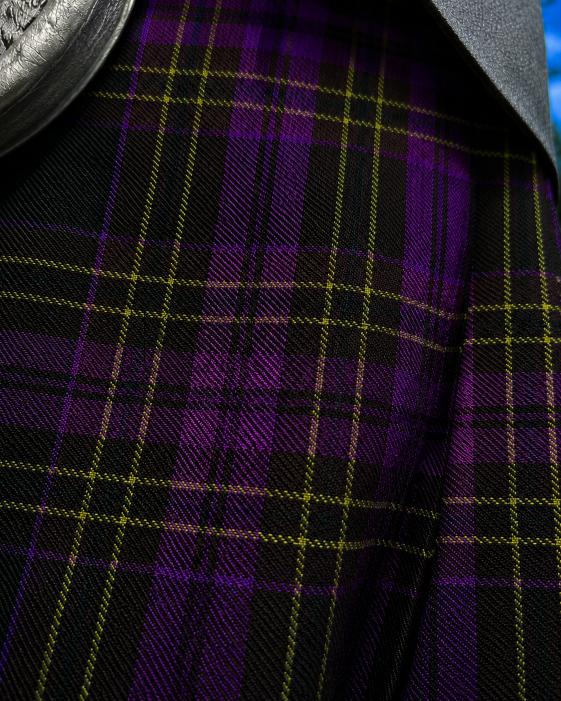 Purple Check Electric Tartan Kilt for Men