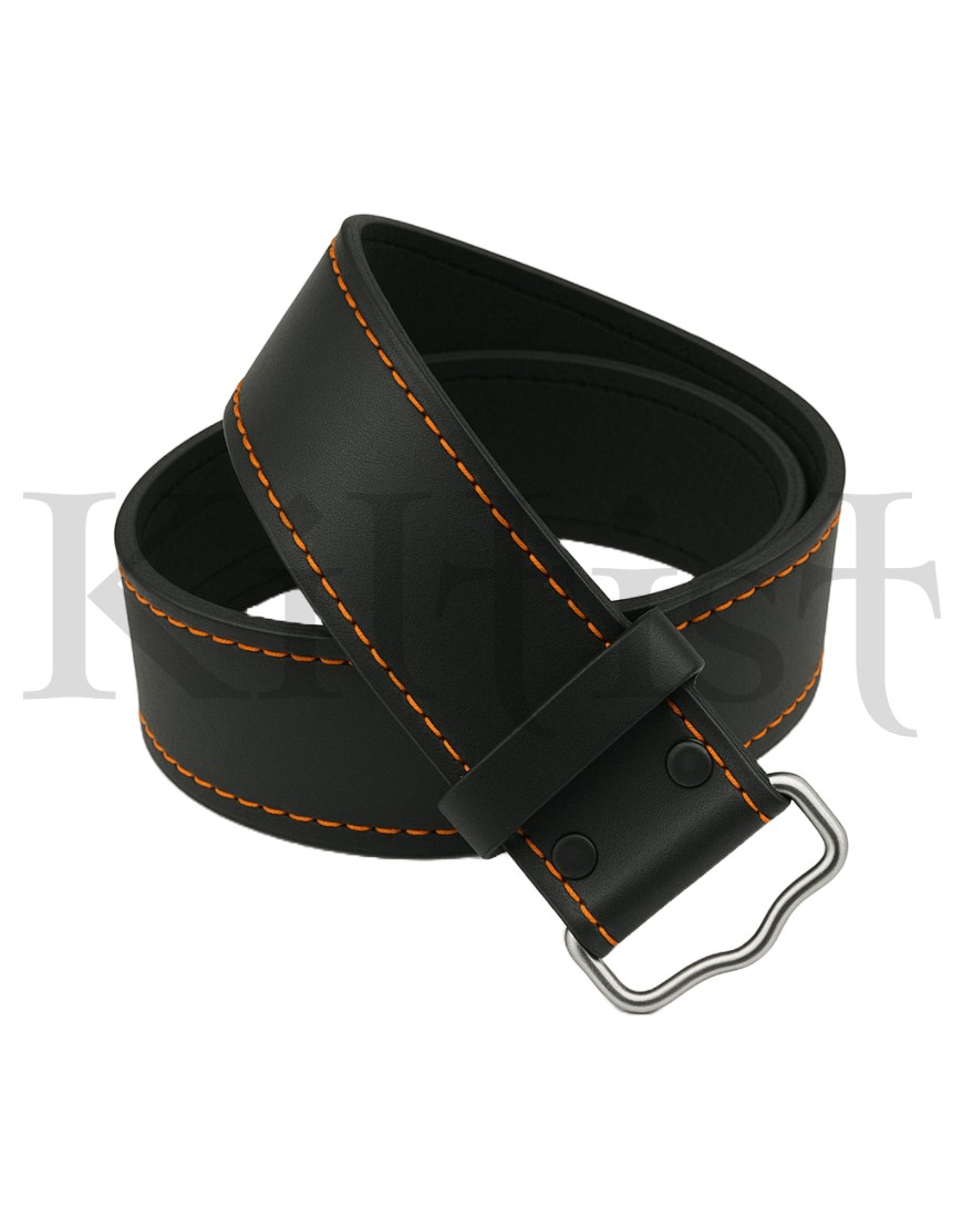 Ember-Stitch Halloween Leather Kilt Belt