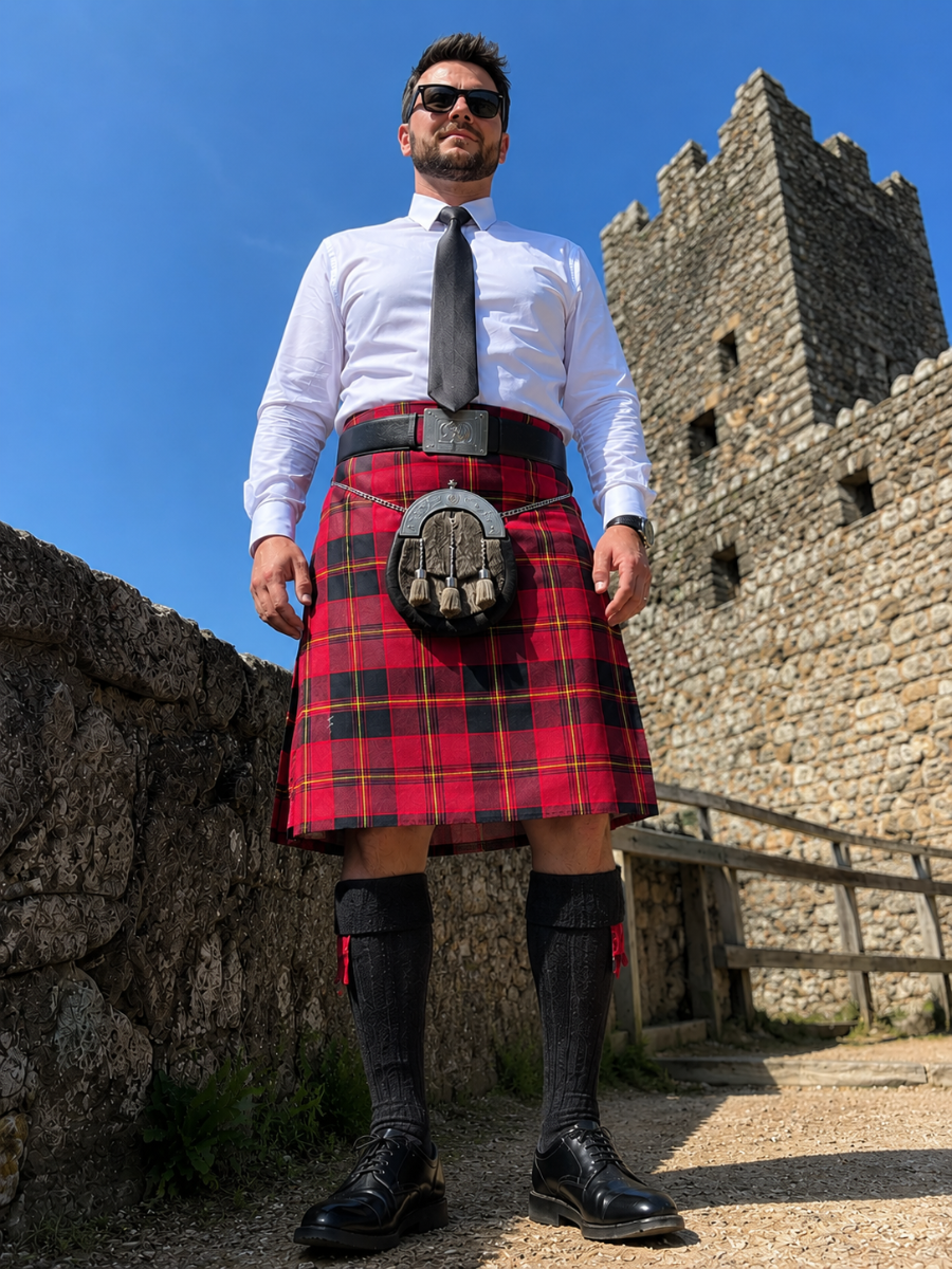 men's German tartan kilt