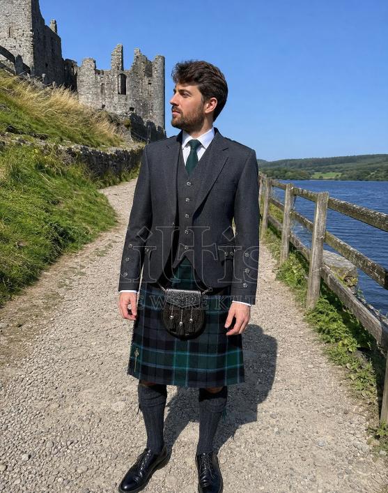 Modern Graham of Menteith Tartan Kilt
