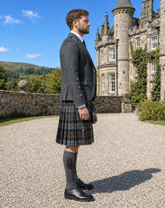 Weathered Graham of Menteith Tartan Kilt