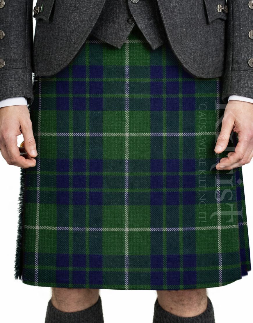 Clan Hamilton Green Hunting Tartan Kilt
