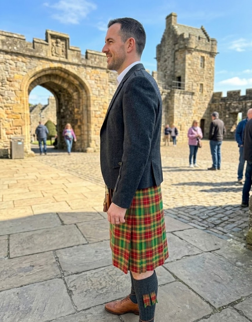 Traditional Harper Tartan Kilt
