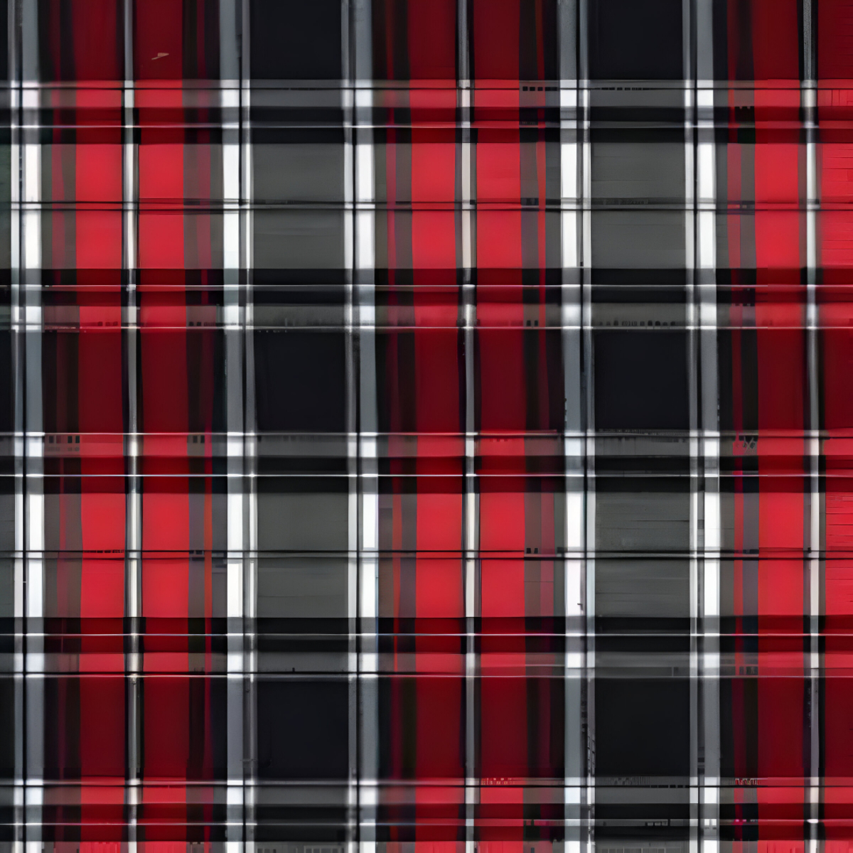 Red Black Plaid Tartan Fabric