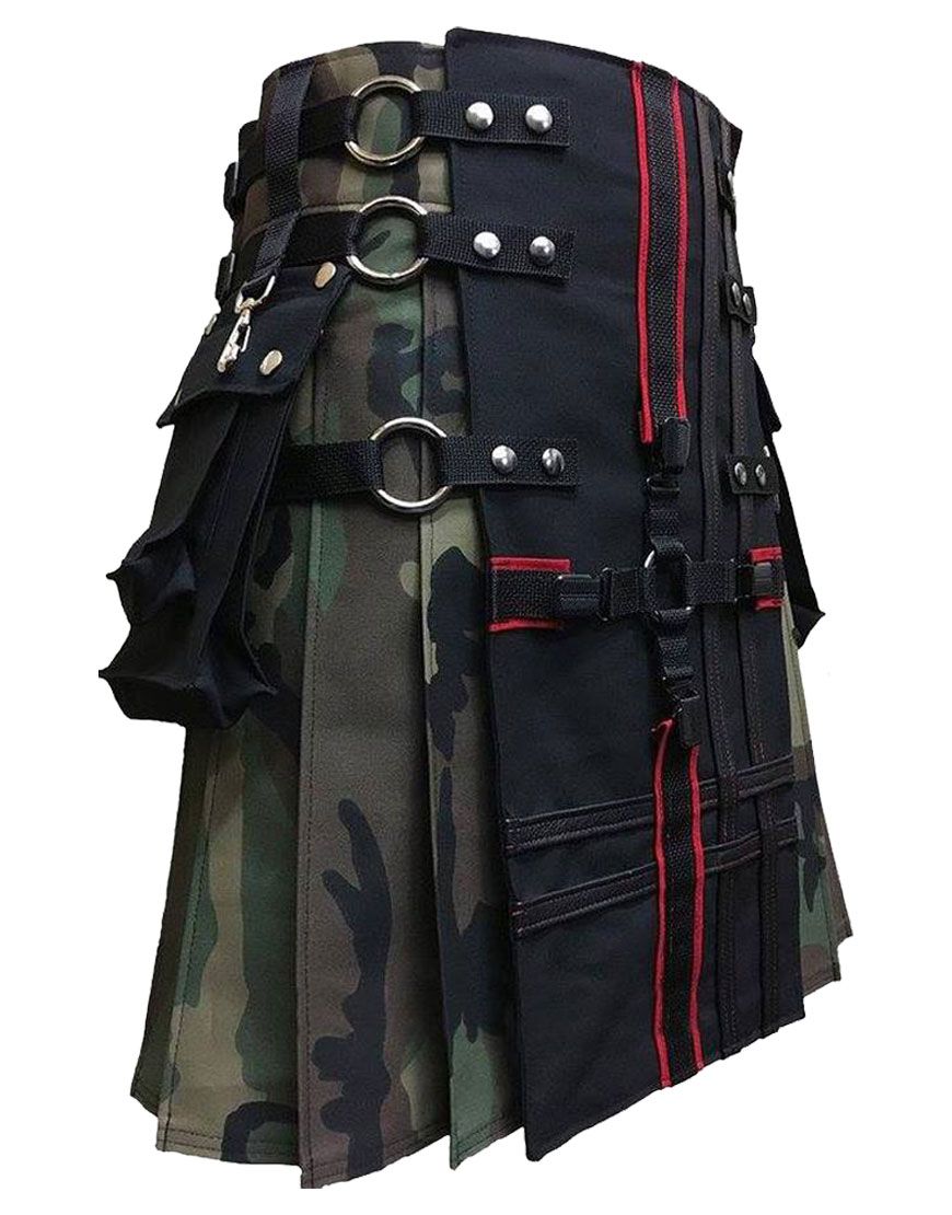 Interchangeable Gothic Camouflage Kilt for Men