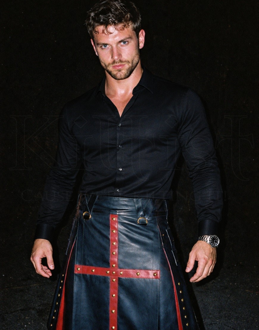 Leather Kilt with Studs Kiltist.com