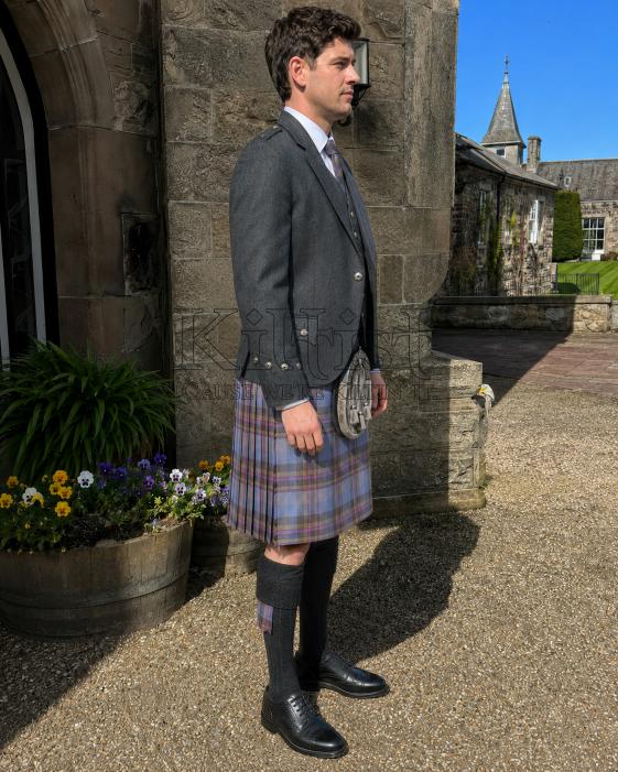 Tartan Kilt for Men – Lavender Mist