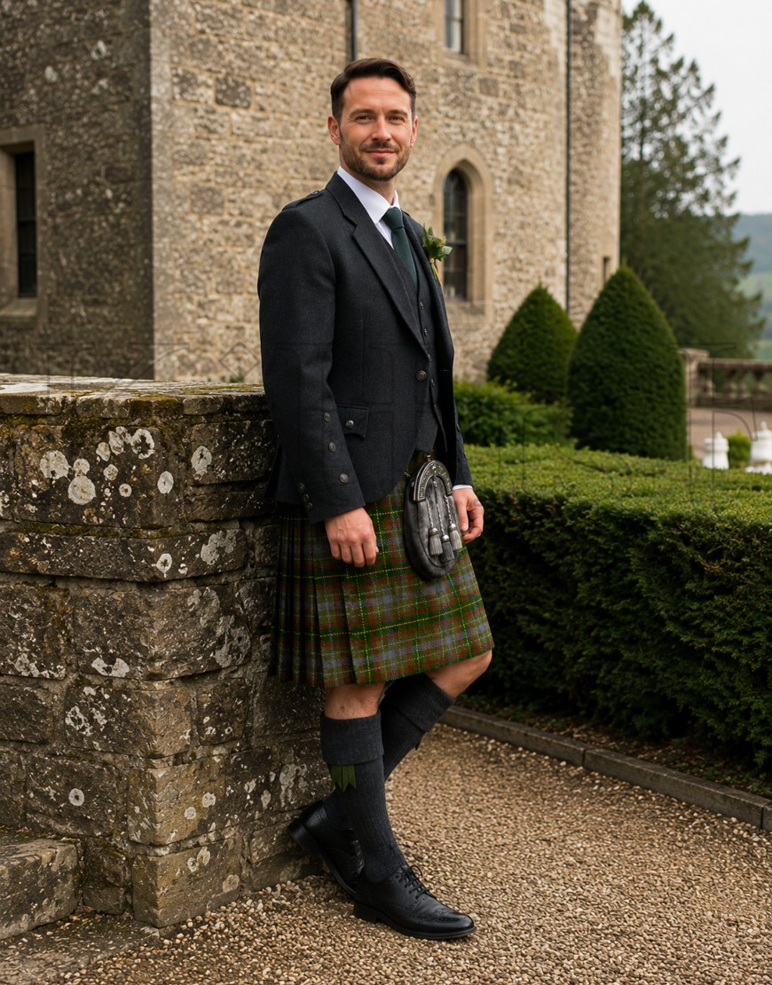 Mens Traditional Devon Tartan Kilt