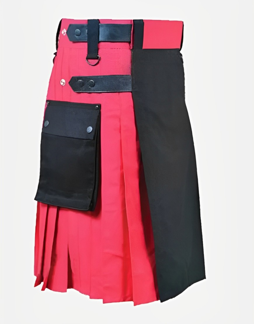 Hybrid Pink Black Utility Kilt