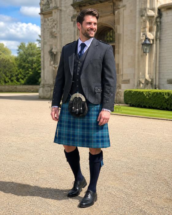 Turquoise Mist Tartan Men’s Kilt