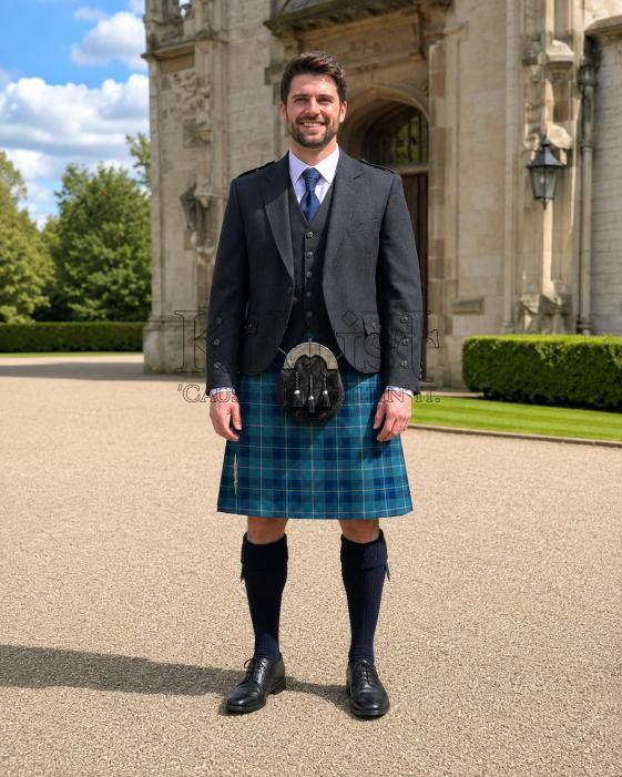 Turquoise Mist Men’s Tartan Kilt
