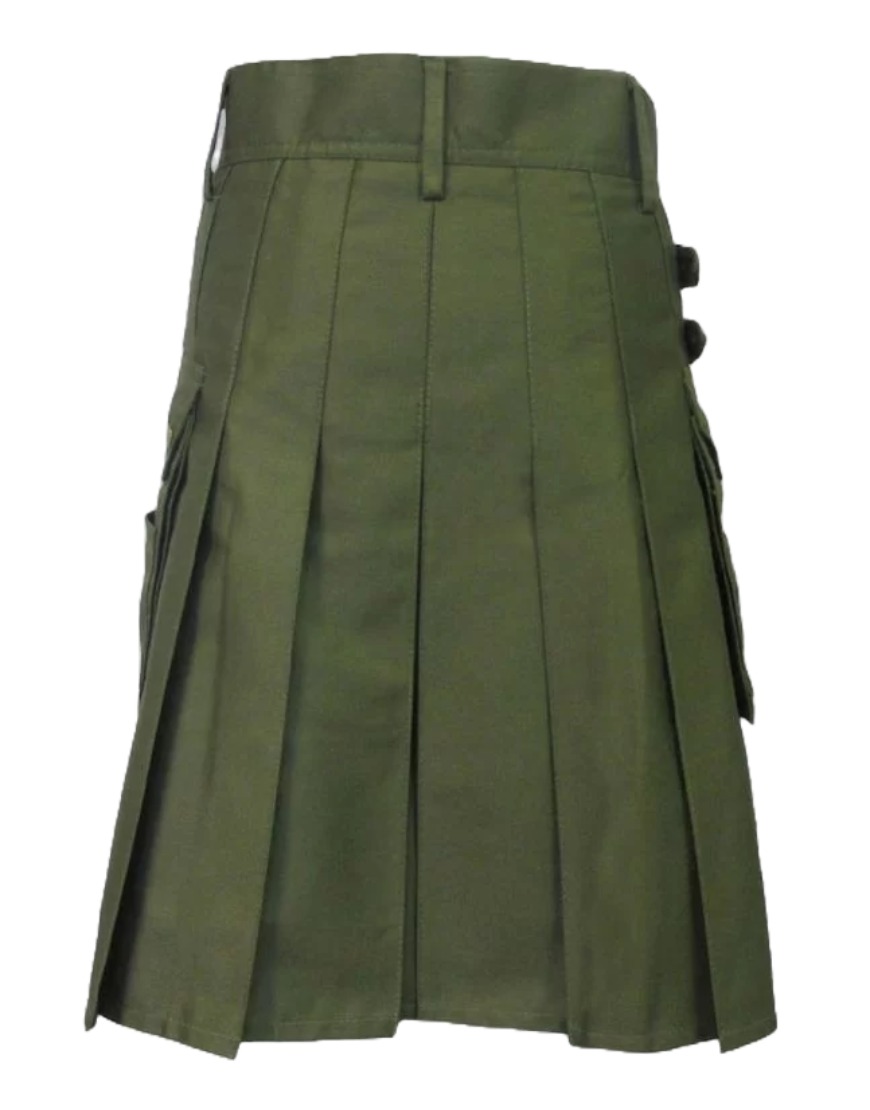Olive Green Utility Kilt