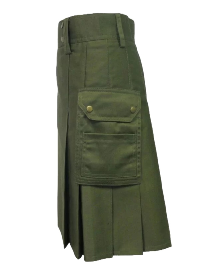 Olive Green Utility Kilt