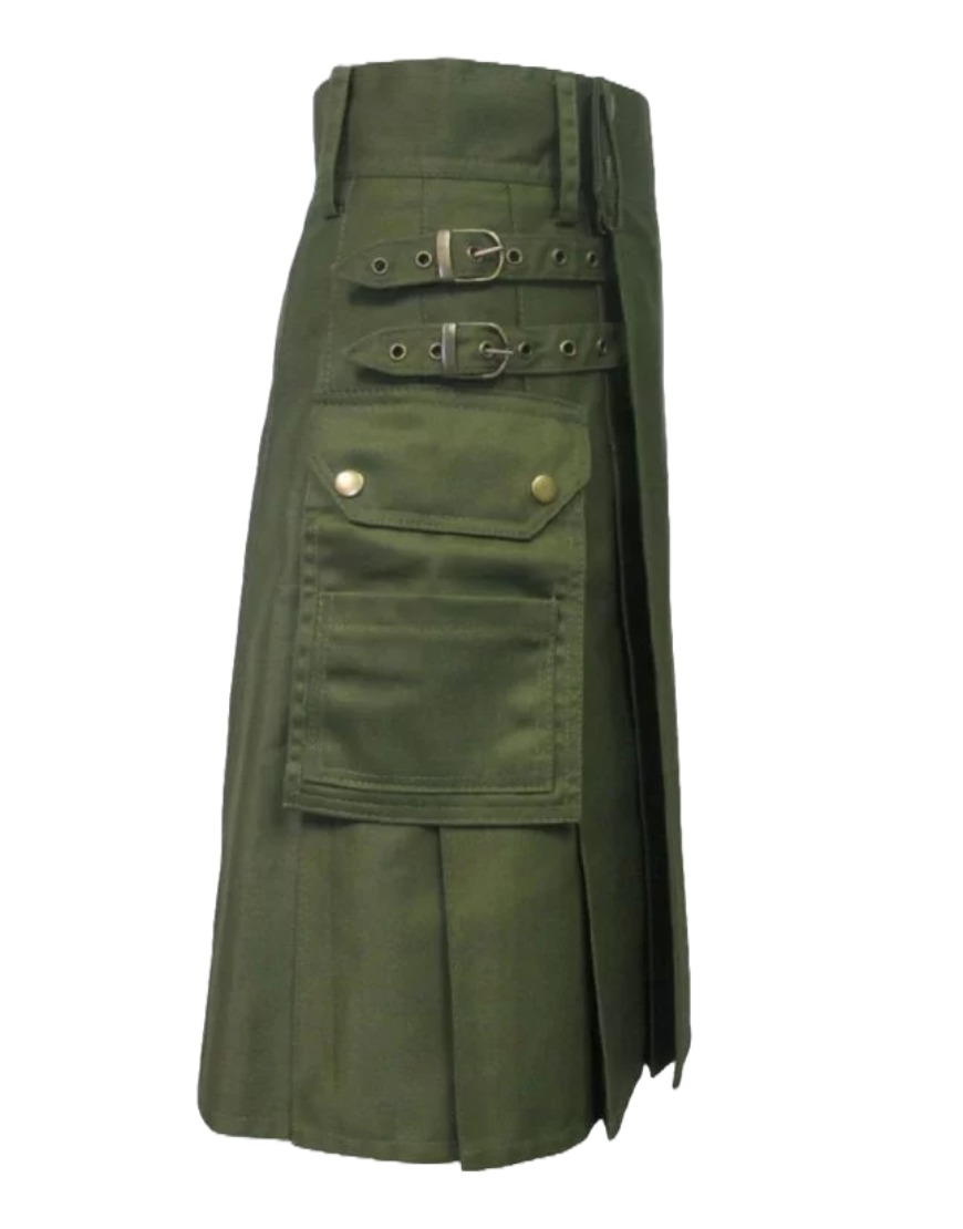 Olive Green Utility Kilt