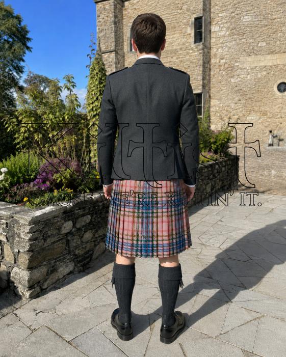 Pink Castle Tartan Kilt for Men