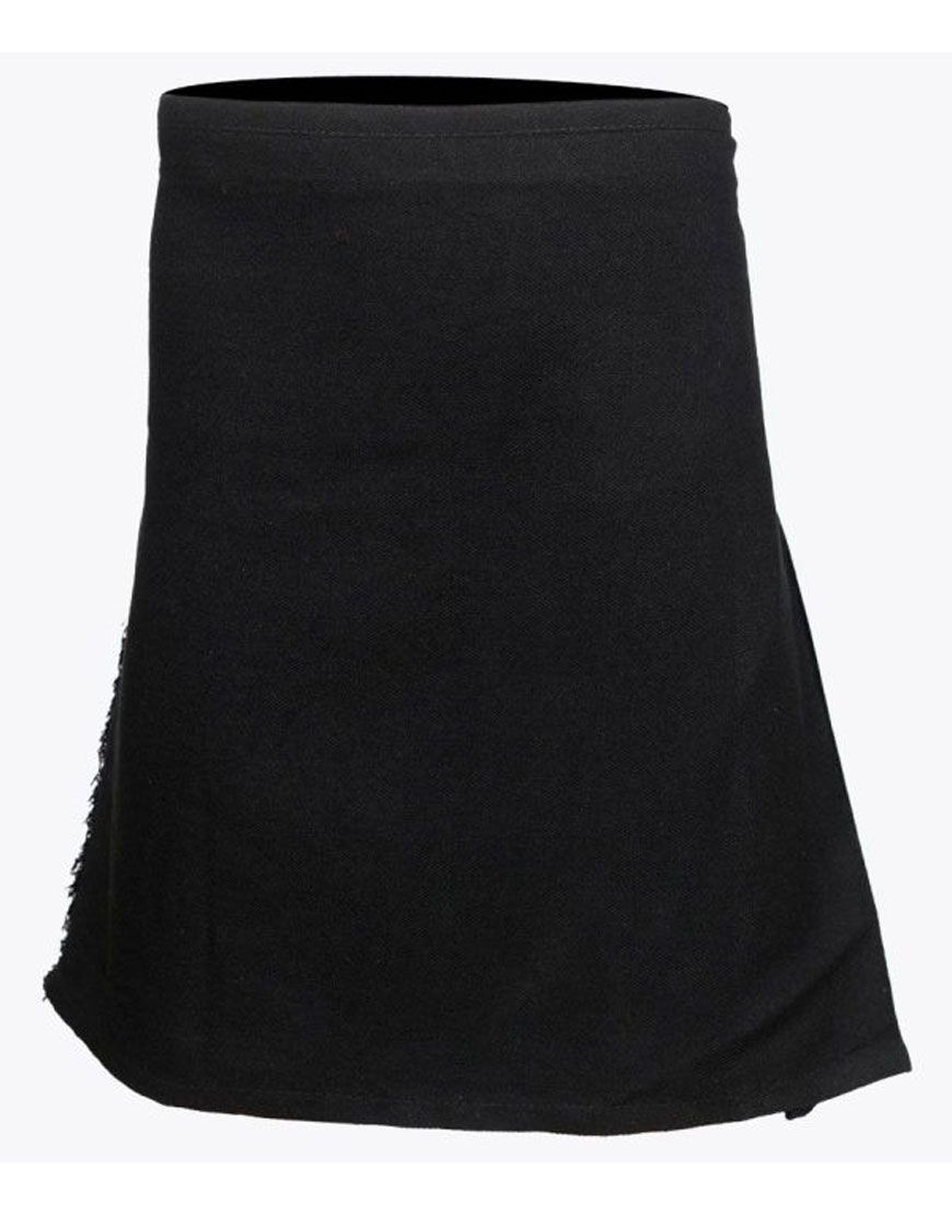 Plain Black tartan Kilt