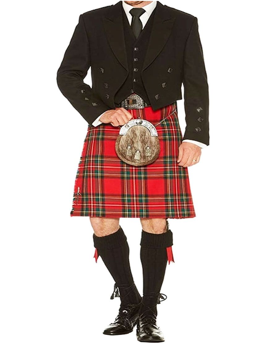 Prince Charlie Royal Stewart Kilt Outfit - Classic Formal Dress for Weddings and Other Special Events