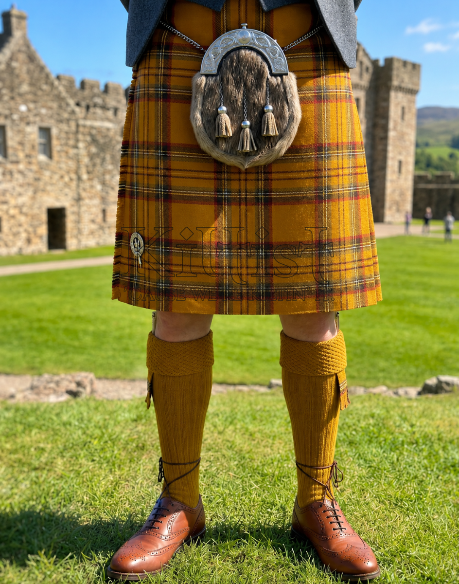 Royal Pumpkin Spice Tartan Kilt for Men