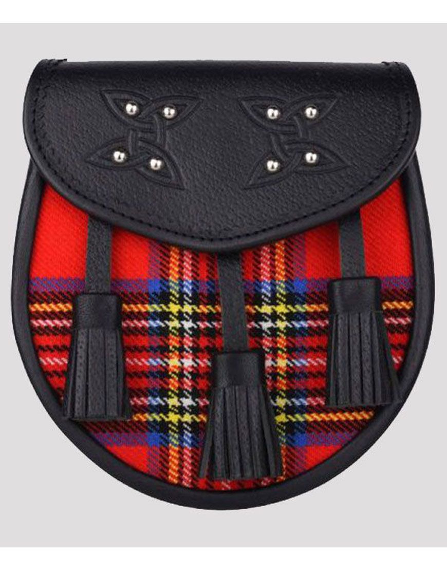 Royal Navy Stewart Tartan Sporran	