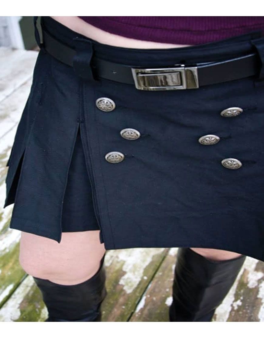 Short Length Cargo Utility Kilt for Women
